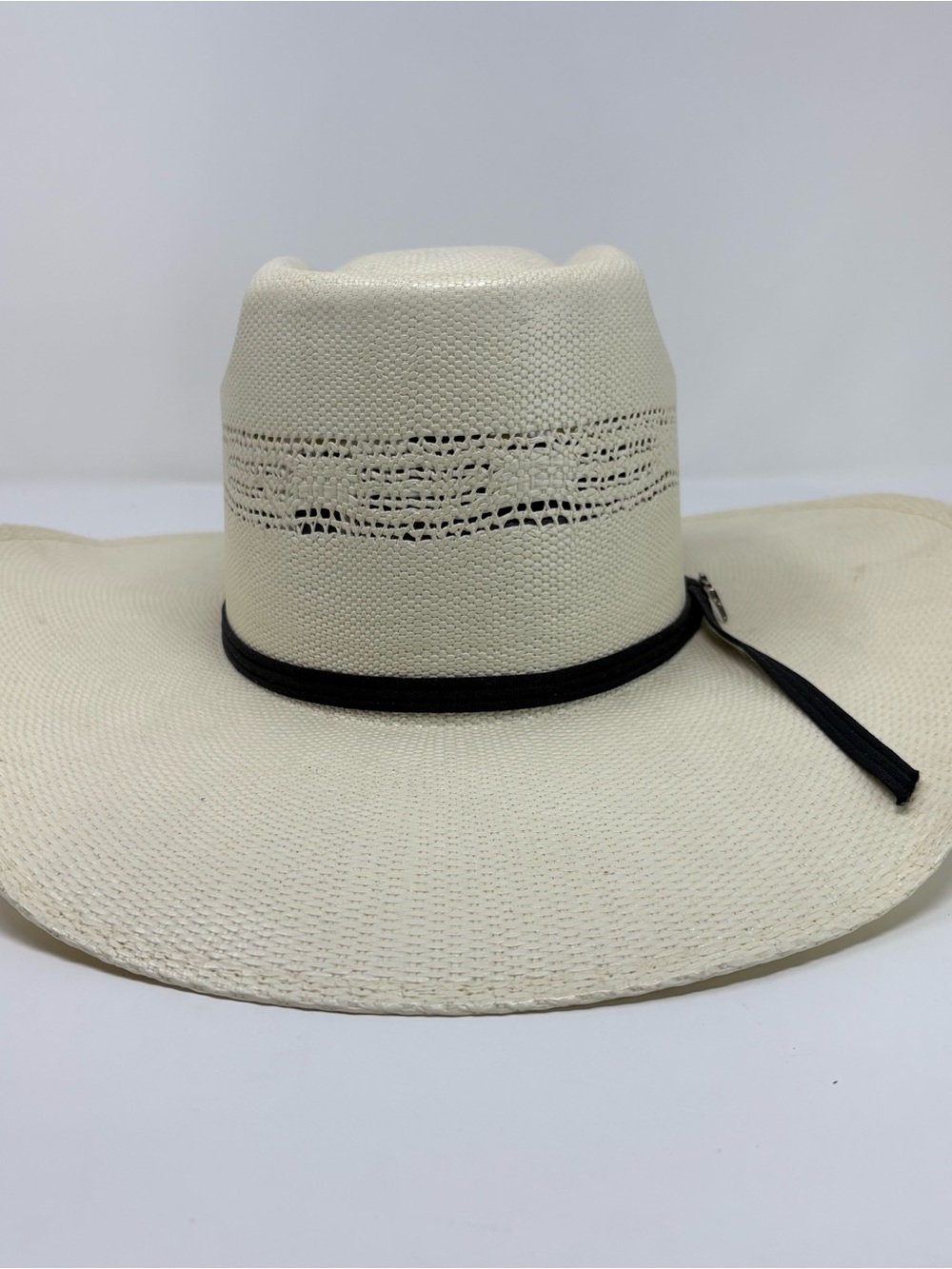 Classic Cream Straw Western Hat with Black Band